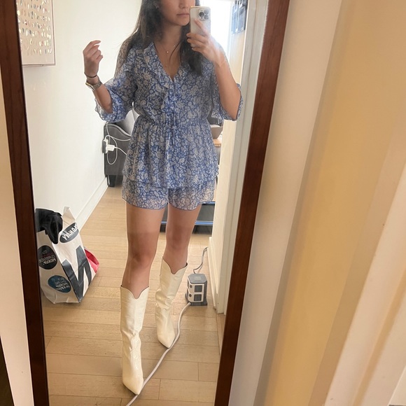 Flowy printed romper - Picture 1 of 6